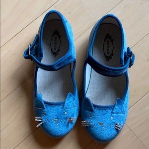 joyfolie Ellie Mary Janes velvet cat flats